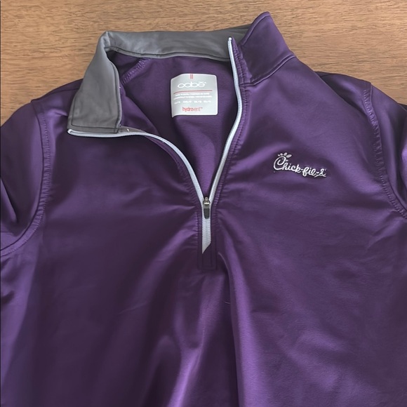 Purple and Gray Chick Fil A Quarter-Zip Pullovers - Picture 3 of 7